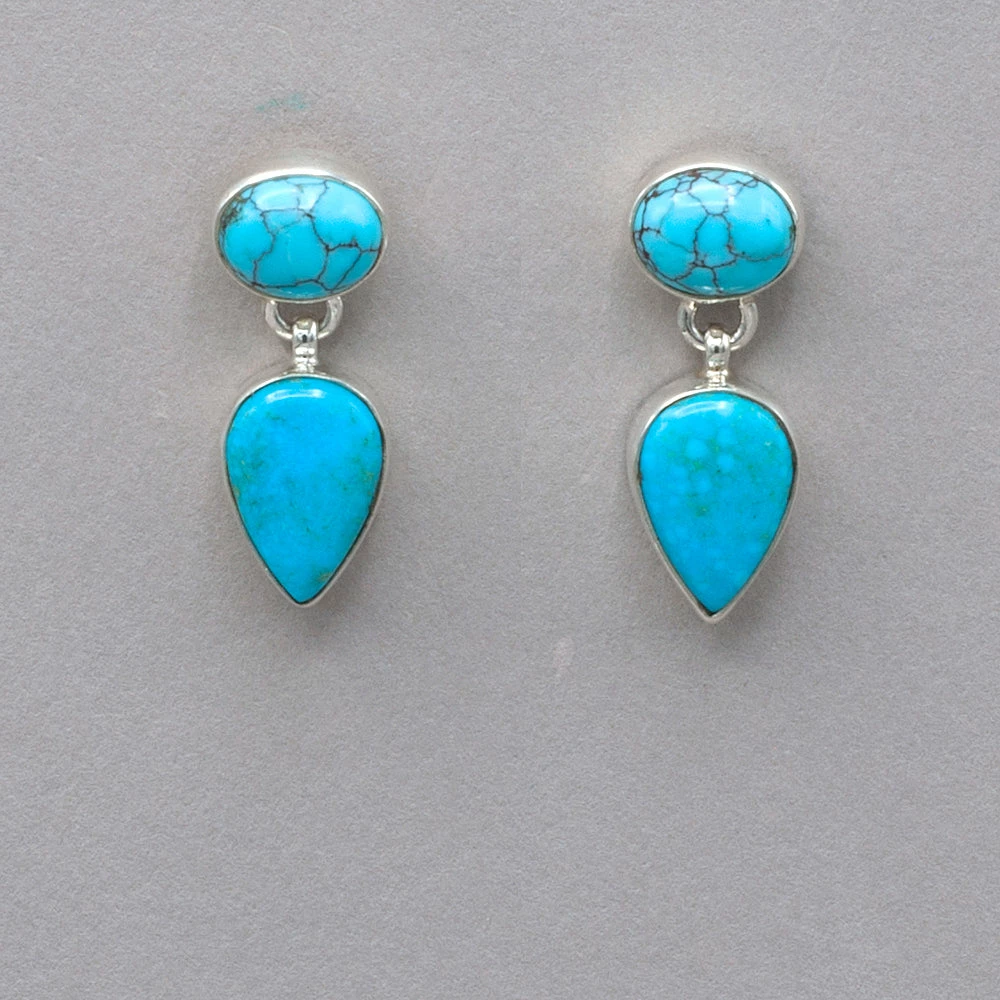 Outlet ⭐ Acleoni Prince And Kingman Turquoise Earrings ⌛ 3 Acleoni Prince And Kingman Turquoise Earrings