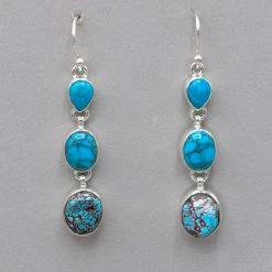 Acleoni Prince And Kingman Turquoise Earrings