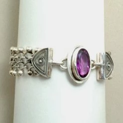 Tabra Sterling Silver Narrow Open Weave Connector Bracelet CBR37 Bracelets