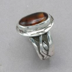 Jim Kelly Mexican Fire Agate Ring Rings