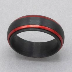 Italgem Steel Rings Italgem Red IP Carbon Fiber Ring