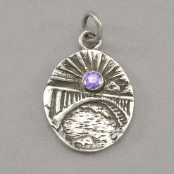 Jim Kelly Sterling Silver Rainbow Bridge With Stone Pendant Pendants