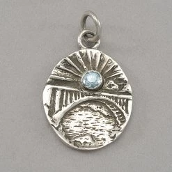 Jim Kelly Sterling Silver Rainbow Bridge With Stone Pendant Pendants