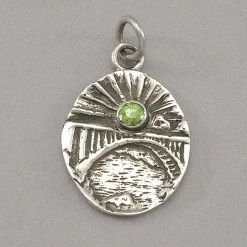 Jim Kelly Sterling Silver Rainbow Bridge With Stone Pendant Pendants