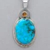 Jim Kelly Blue Turquoise And Citrine Pendant Pendants