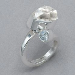 Rings Lilly Barrack Herkimer Diamond And CZ Sterling Silver Ring
