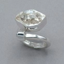 Cheap 👏 Rings Lilly Barrack Herkimer Diamond And CZ Sterling Silver Ring 🛒 7 Rings Lilly Barrack Herkimer Diamond And CZ Sterling Silver Ring