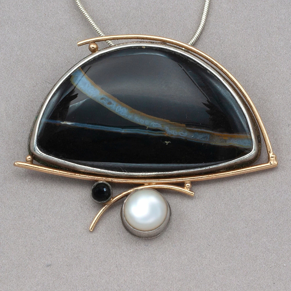Coupon π₯ Rainbow Bridge Jewelers Banded Agate And Pearl Silver And Gold Pendant β 3 Rainbow Bridge Jewelers Banded Agate And Pearl Silver And Gold Pendant