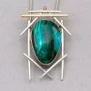 Best Pirce ๐ Rainbow Bridge Jewelers Chrysocolla Silver And Gold Pendant โ๏ธ 1 Rainbow Bridge Jewelers Chrysocolla Silver And Gold Pendant
