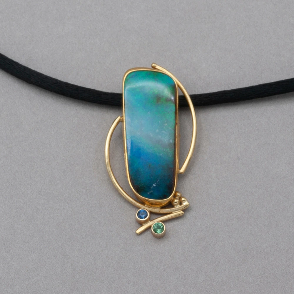Best Sale ๐ฅฐ Rainbow Bridge Jewelers Pendants Opal And Sapphire In 18k Gold Pendant ๐ 4 Rainbow Bridge Jewelers Pendants Opal And Sapphire In 18k Gold Pendant