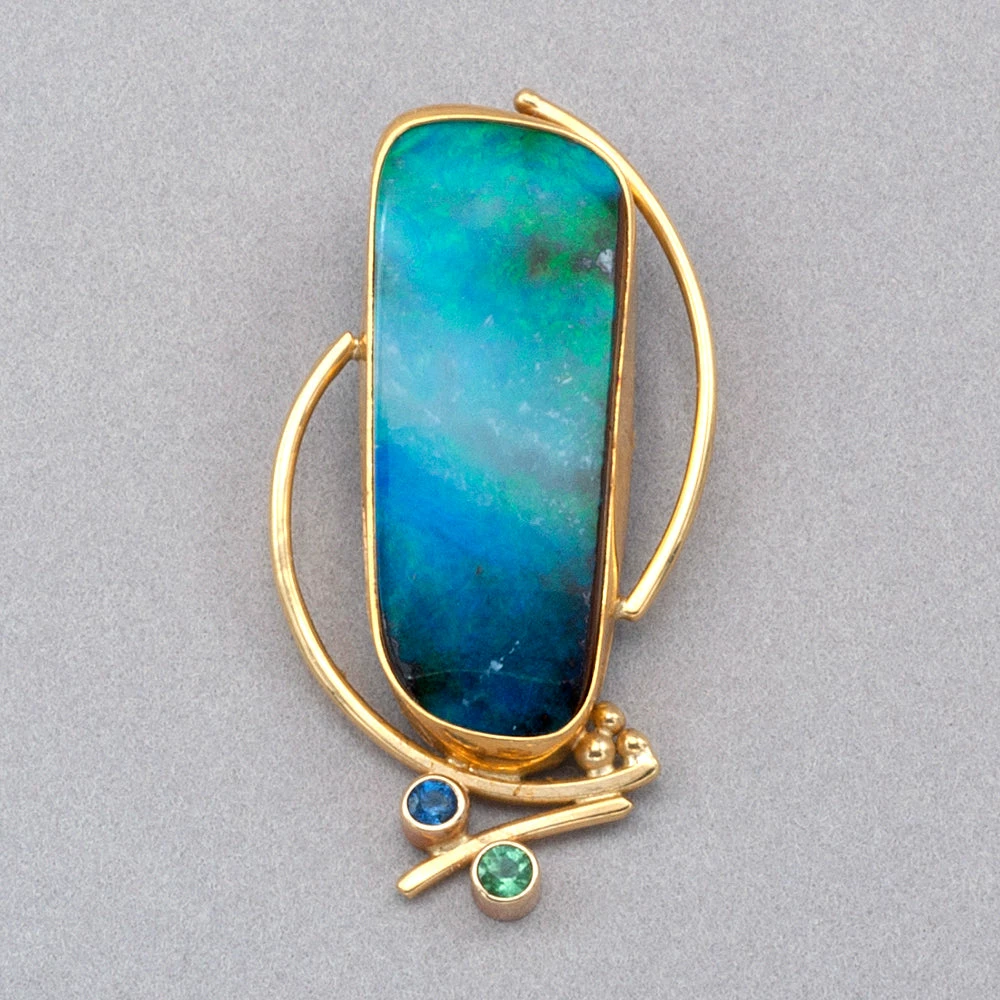 Best Sale ๐ฅฐ Rainbow Bridge Jewelers Pendants Opal And Sapphire In 18k Gold Pendant ๐ 3 Rainbow Bridge Jewelers Pendants Opal And Sapphire In 18k Gold Pendant