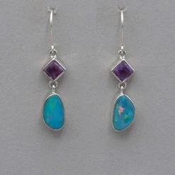 Mystical Madness Amethyst And Opal Earrings