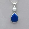 Pendants Mystical Madness Pearl And Lapis Pendant