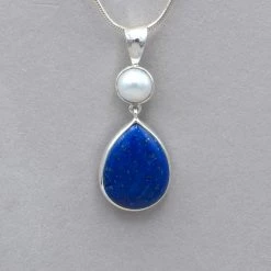 Pendants Mystical Madness Pearl And Lapis Pendant