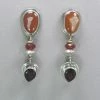 Tabra Carnelian And Indian Garnet Earrings
