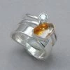 Promo ✨ Lilly Barrack Citrine Quartz And CZ Ring Rings 🛒 1 Lilly Barrack Citrine Quartz And CZ Ring Rings