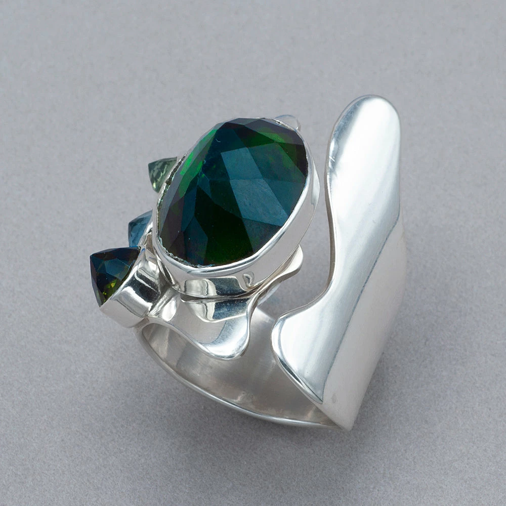 Best Sale š Lilly Barrack Green Quartz And London Blue Topaz Ring Rings āļø 3 Lilly Barrack Green Quartz And London Blue Topaz Ring Rings