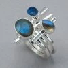 Brand new š Lilly Barrack Stackable Three Rings Of Labradorite š 2 Lilly Barrack Stackable Three Rings Of Labradorite