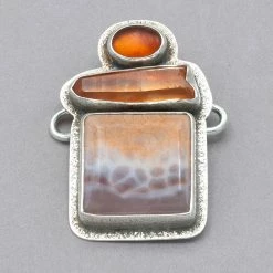 Rainbow Bridge Jewelers Charms Amber, Quartz, And Agate Charm