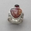 KS Agate And Garnet Sterling Silver Ring Rings