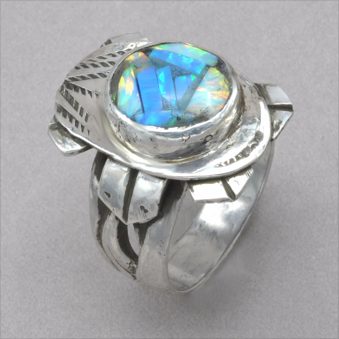 Budget ๐ Jim Kelly Mosaic Opal Ring ๐ 4 Jim Kelly Mosaic Opal Ring