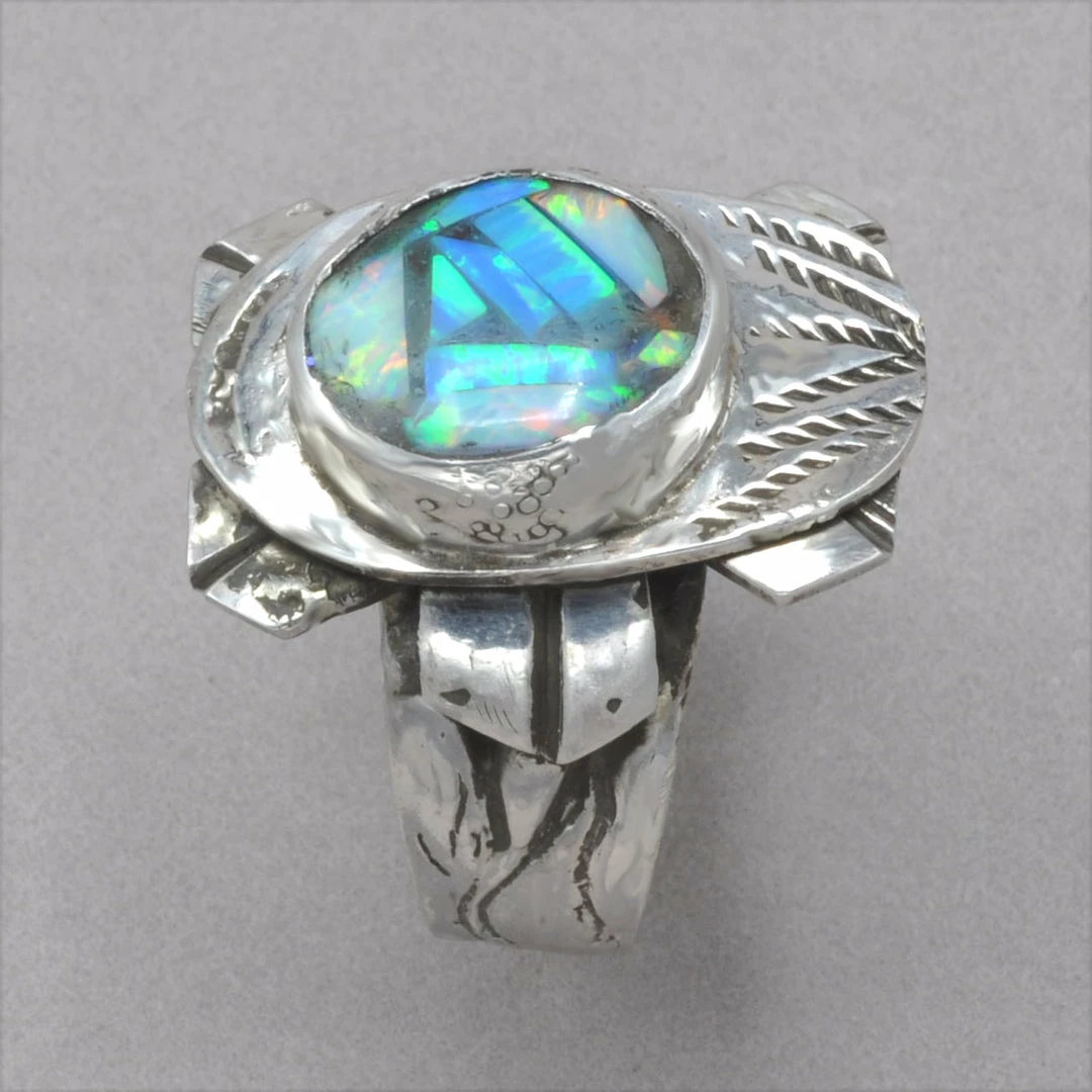 Budget ๐ Jim Kelly Mosaic Opal Ring ๐ 5 Jim Kelly Mosaic Opal Ring