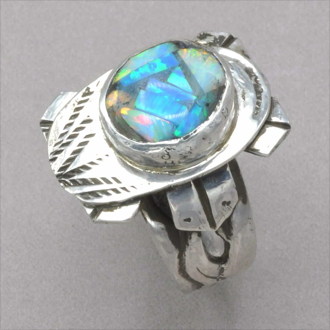 Budget ๐ Jim Kelly Mosaic Opal Ring ๐ 3 Jim Kelly Mosaic Opal Ring