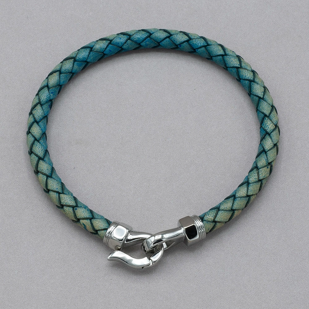 Buy ⭐ Italgem Steel Italgem Faded Blue Leather Bracelet 🎉 3 Italgem Steel Italgem Faded Blue Leather Bracelet