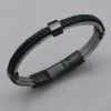 Budget โค๏ธ Italgem Steel Italgem Stainless Steel Cable And Black Leather Bracelet Bracelets ๐ 1 Italgem Steel Italgem Stainless Steel Cable And Black Leather Bracelet Bracelets