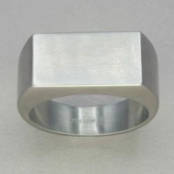 Italgem Steel Italgem Stainless Steel Signet Ring