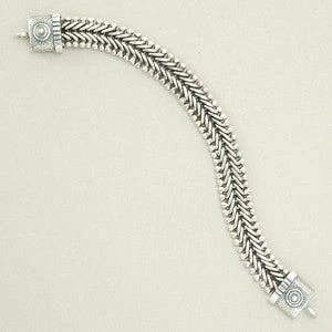 Cheap 🔥 Tabra Sterling Silver Fishbone Connector Bracelet Chain CBR02 Bracelets 🎁 3 Tabra Sterling Silver Fishbone Connector Bracelet Chain CBR02 Bracelets