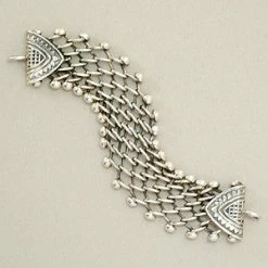 Tabra Sterling Silver Open Weave Connector Bracelet CBR29 Bracelets
