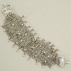 Tabra Sterling Silver Wide Mesh Connector Bracelet Chain CBR35 Bracelets