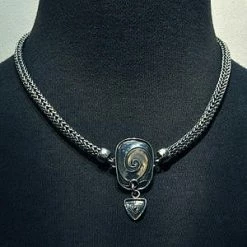 Necklaces Tabra Sterling Silver Half Round Connector Necklace Chain CNK03