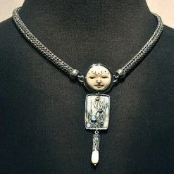 Necklaces Tabra Sterling Silver Half Round Connector Necklace Chain CNK03