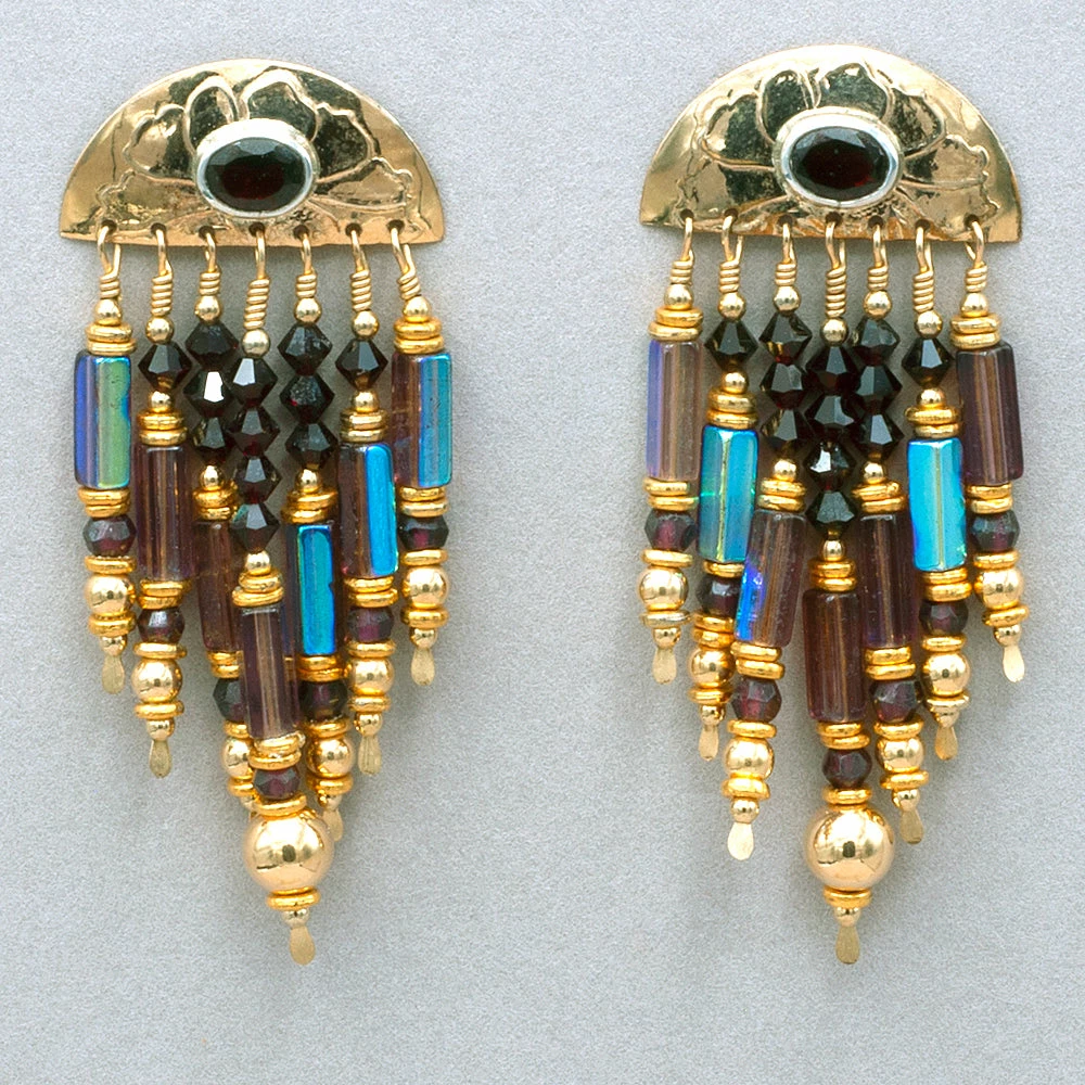 Flash Sale 🔥 Tabra Vintage Garnet And Gold Earrings 👏 3 Tabra Vintage Garnet And Gold Earrings